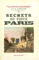 Couverture ebook de Secrets du vieux Paris, de G. Lenôtre