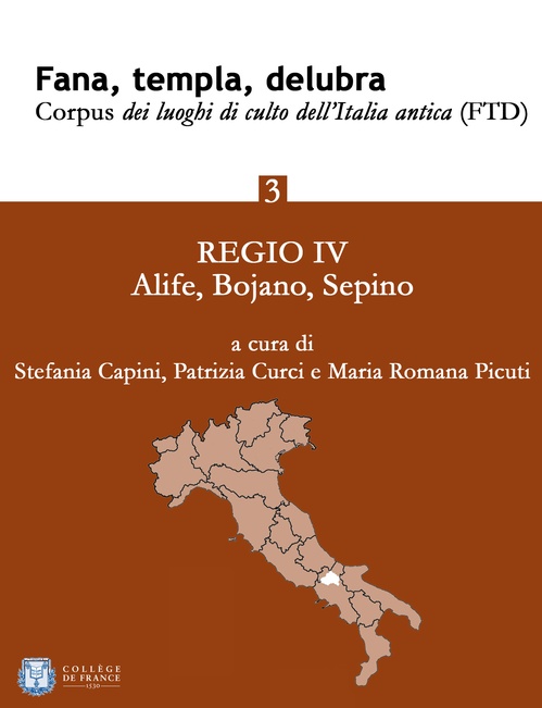 Couverture ebook de Fana, templa, delubra. Corpus dei luoghi di culto dell'Italia antica (FTD) - 3, de Stefania Capini, Patrizia Curci, Maria Romana Picuti