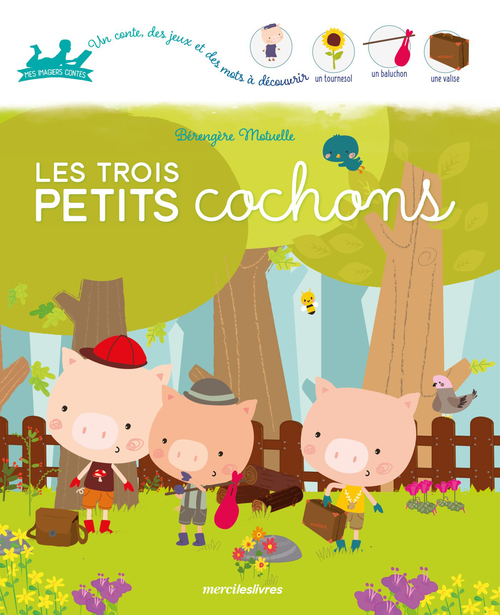 Couverture ebook de Les trois petits cochons , de Bérengère Motuelle