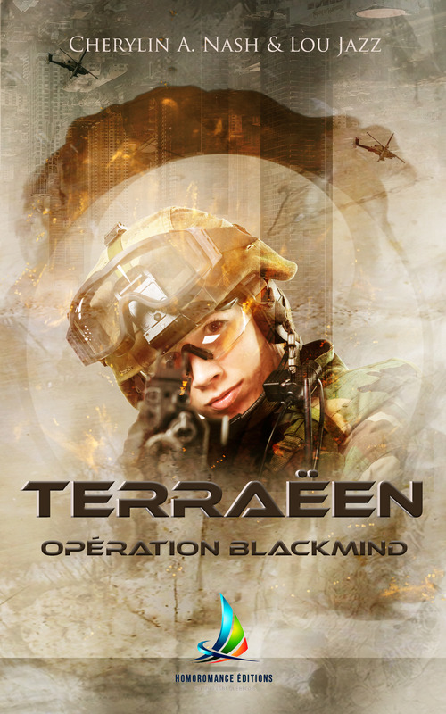 ebook cover of Terraëen : Opération Blackmind - Tome 1 | Livre lesbien - science fiction et slow burn, by Cherylin A.Nash, Lou Jazz