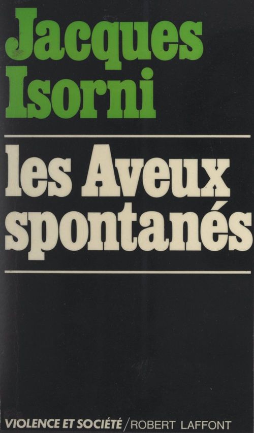 ebook cover of Les aveux spontanés, by Jacques Isorni