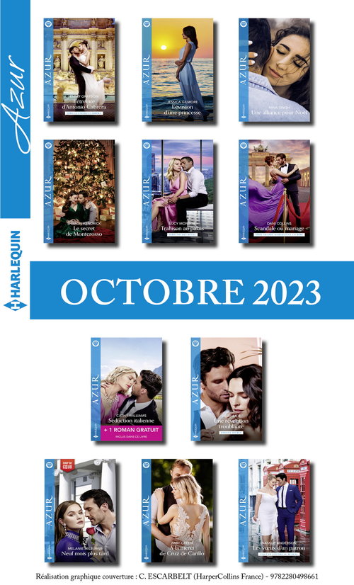 Couverture ebook de Pack mensuel Azur - 11 romans + 1 titre gratuit (Octobre 2023), de Collectif
