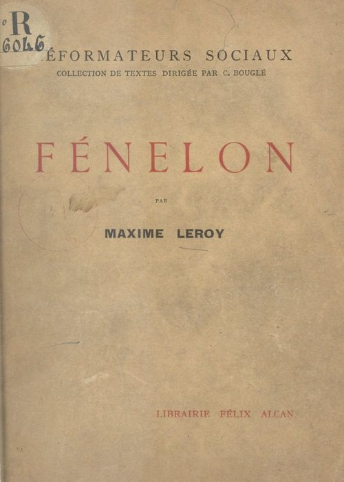 Couverture ebook de Fénelon, de Maxime Leroy