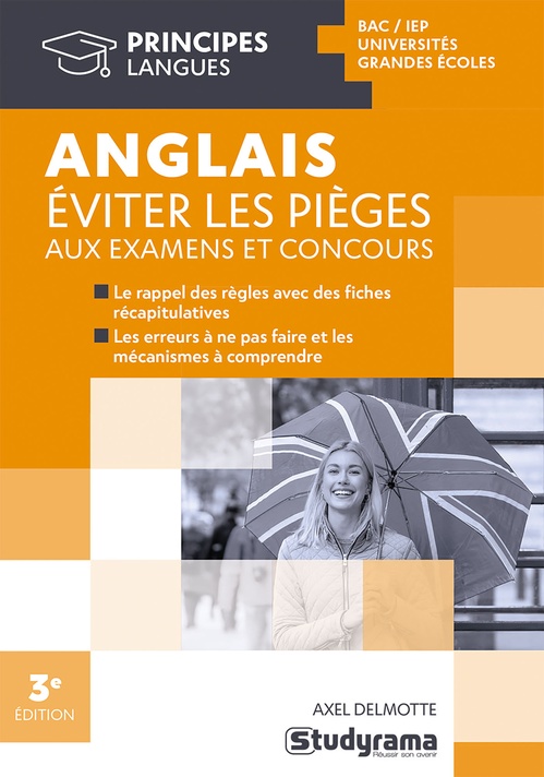 Couverture ebook de Anglais : Éviter les pièges aux examens et concours, de Axel Delmotte