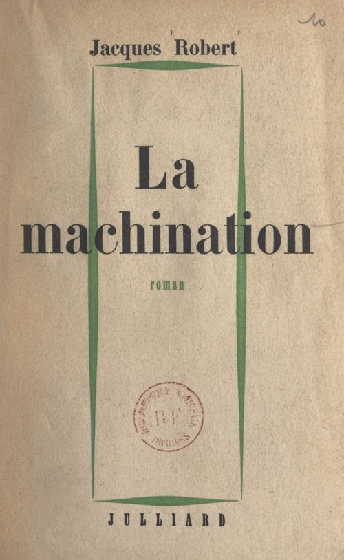 ebook cover of La machination, by Jacques Robert