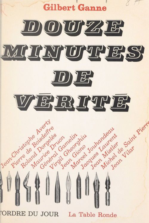 Couverture ebook de Douze minutes de vérité, de Gilbert Ganne