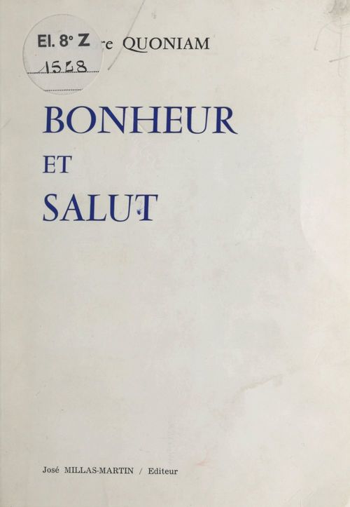 Couverture ebook de Bonheur et salut, de Theodore Quoniam