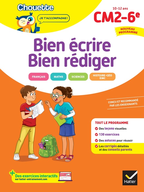 Couverture ebook de Chouette - Bien écrire, bien rédiger CM2/6e, de Véronique Virzi-Roustan, Yannick Robert