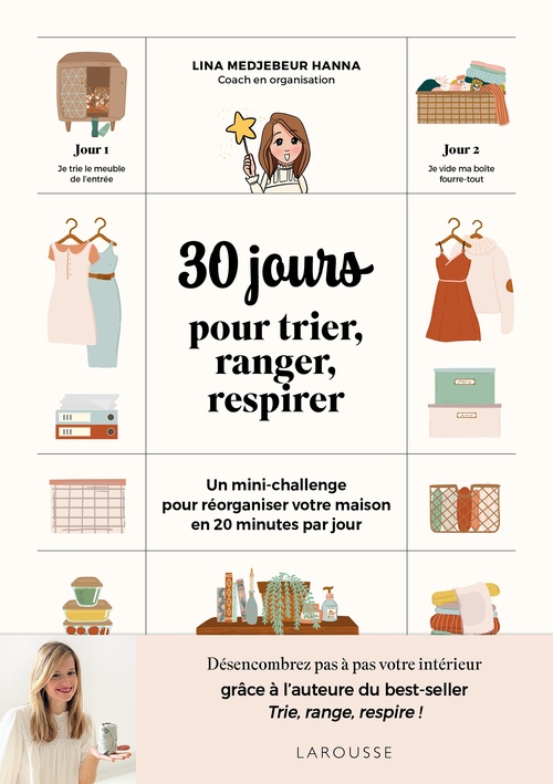 ebook cover of 30 jours pour trier, ranger, respirer, by Lina Medjebeur Hanna