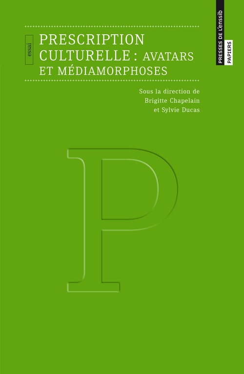 Couverture ebook de Prescription culturelle, de Brigitte Chapelain, Sylvie Ducas