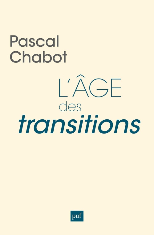 ebook cover of L'âge des transitions, by Pascal Chabot