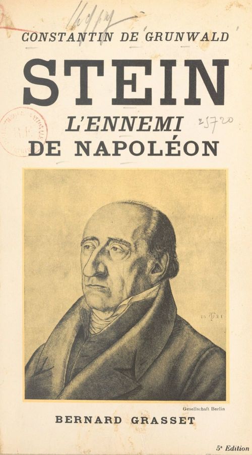 ebook cover of Stein, l'ennemi de Napoléon, by Constantin De Grunwald