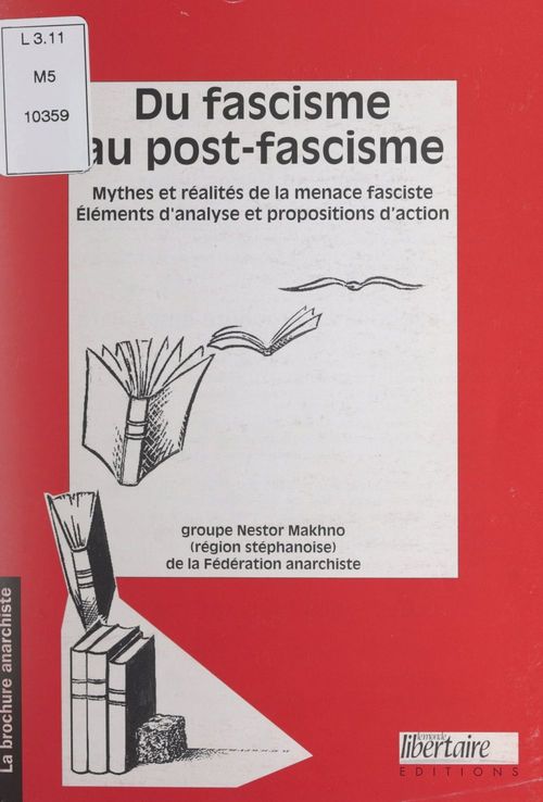Couverture ebook de Du fascisme au post-fascisme, de Groupe Nestor Makhno De La Federation An