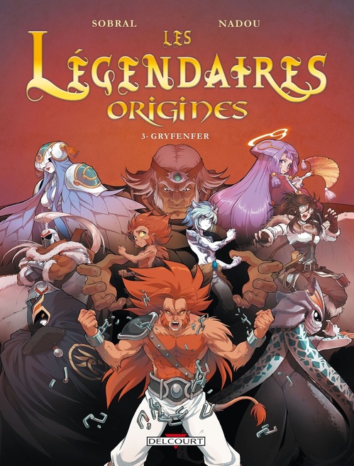 Couverture ebook de Les Légendaires - Origines T03 - Gryfenfer, de Patrick Sobral, Nadou