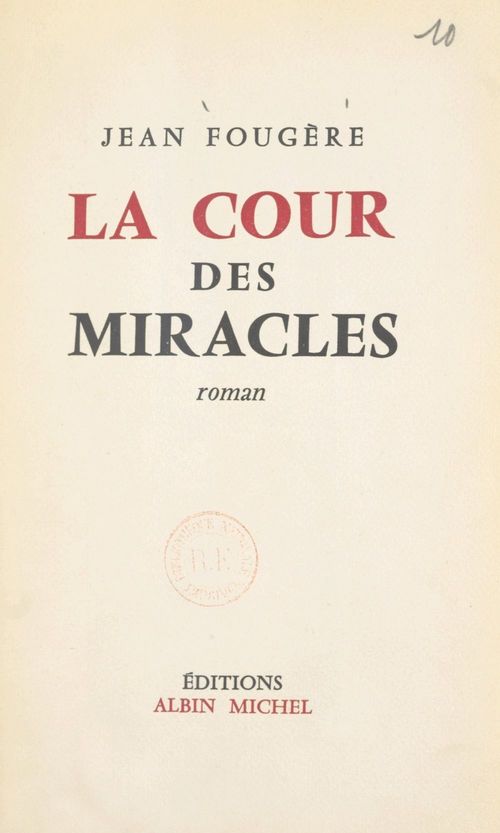 ebook cover of La cour des miracles, by Jean Fougere
