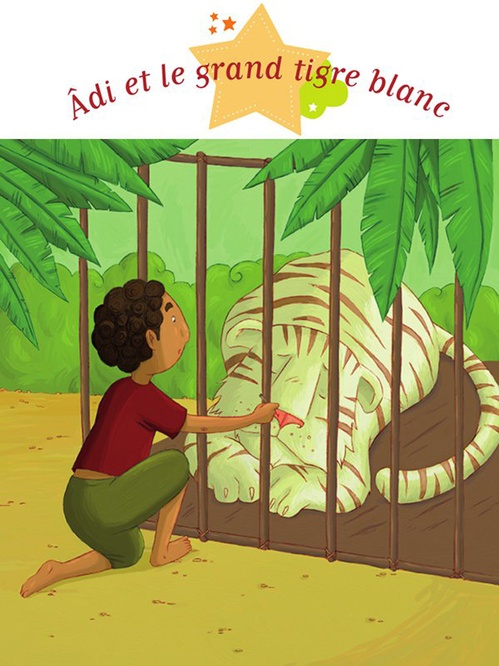 Couverture ebook de Âdi et le grand tigre blanc, de Agnès Laroche