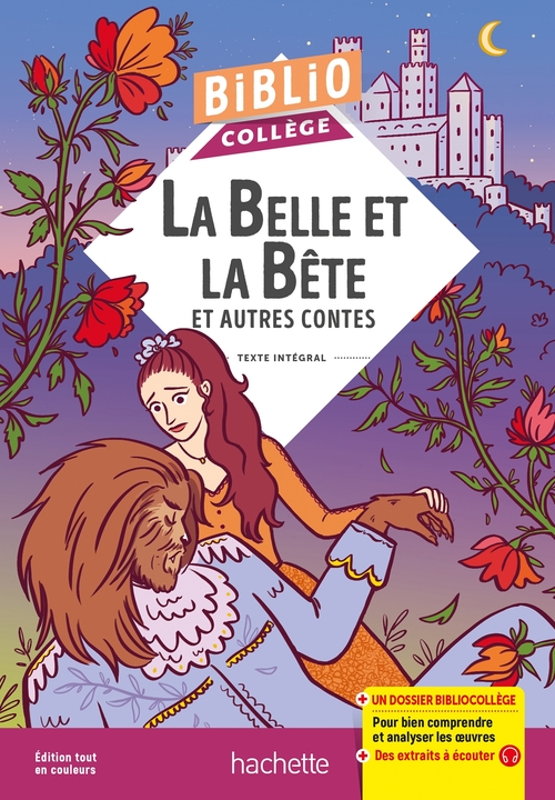 ebook cover of Bibliocollège - La Belle et la Bête et autres contes, by Hans Christian Andersen, Elléa Bird, Jeanne-Marie Leprince de Beaumont, Charles Perrault