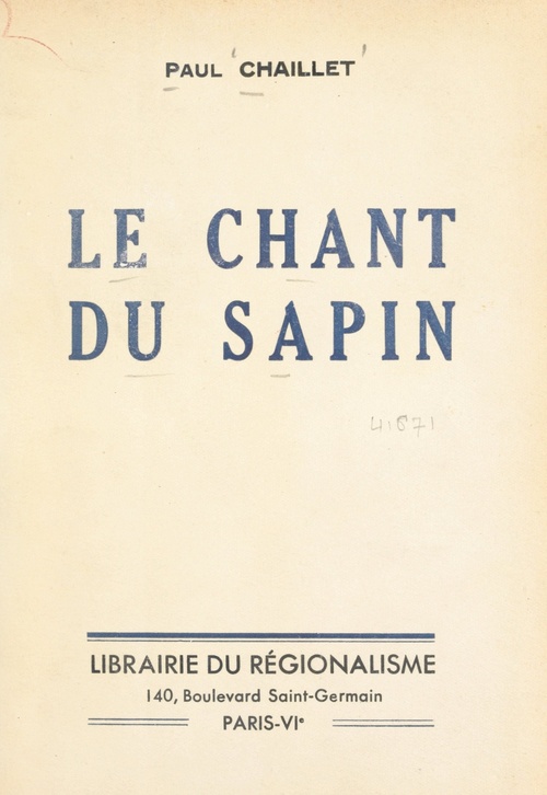 Couverture ebook de Le chant du sapin, de Paul Chaillet