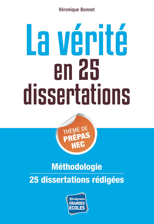 Couverture ebook de La vérité en 25 dissertations, de Véronique Bonnet