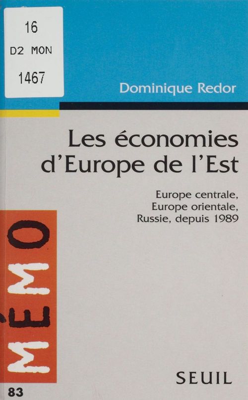 ebook cover of Les Économies d'Europe de l'Est, by Redor Dominique