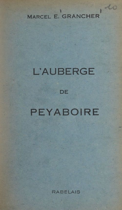 ebook cover of L'auberge de Peyaboire, by Marcel-étienne Grancher