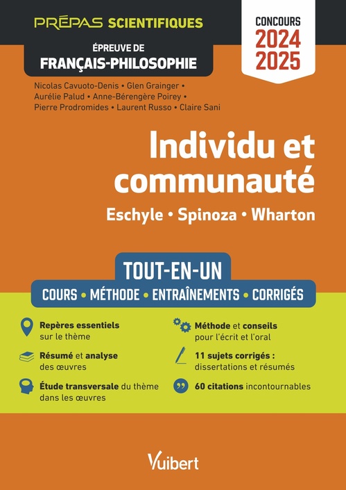 ebook cover of Individu et communauté - Épreuve de français-philosophie - Prépas scientifiques - Concours 2024-2025, by Marianne Hubac, Laurent Russo