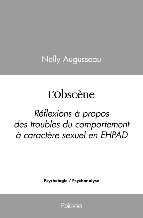 Couverture ebook de L'Obscène, de Nelly Augusseau