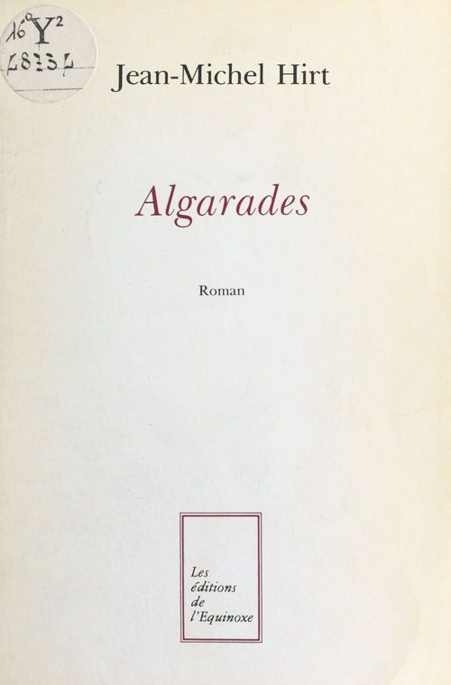 Couverture ebook de Algarades, de André Hirt