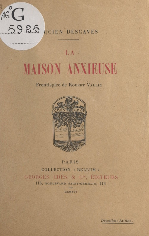 Couverture ebook de La maison anxieuse, de Lucien Descaves