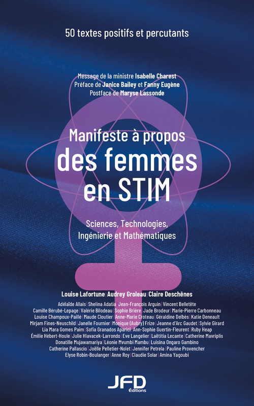 Couverture ebook de Manifeste à propos des femmes en STIM, de Audrey Groleau, Claire Deschenes, Louise Lafortune