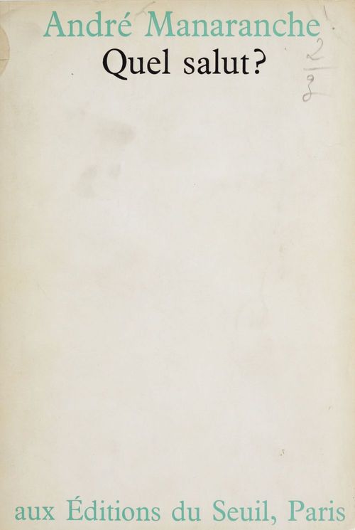 Couverture ebook de Quel salut ?, de André Manaranche