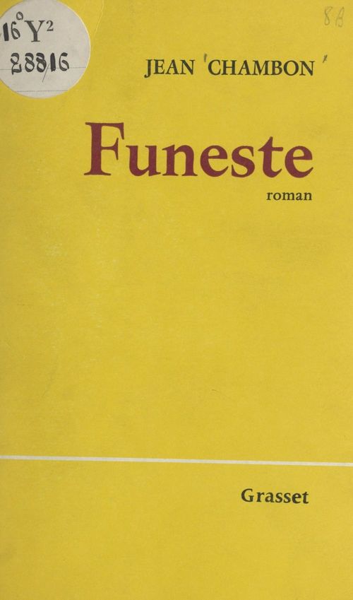 Couverture ebook de Funeste, de Jean Chambon