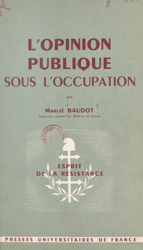 ebook cover of L'opinion publique sous l'Occupation, by Marcel Baudot