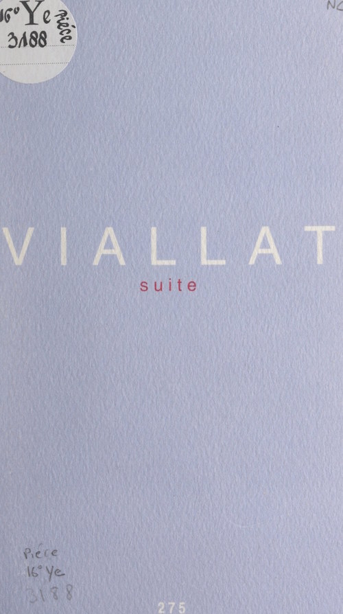 ebook cover of Suite, by Claude Viallat