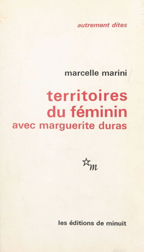 Couverture ebook de Territoires du féminin : avec Marguerite Duras, de Marcelle Marini