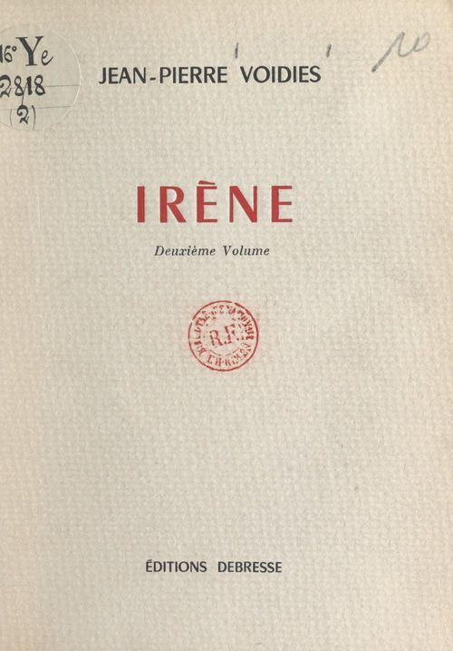 ebook cover of Irène (2), by Jean-Pierre Voidies