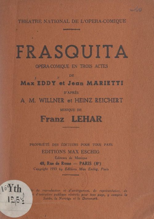 Couverture ebook de Frasquita, de Jean Marietti, Max Eddy