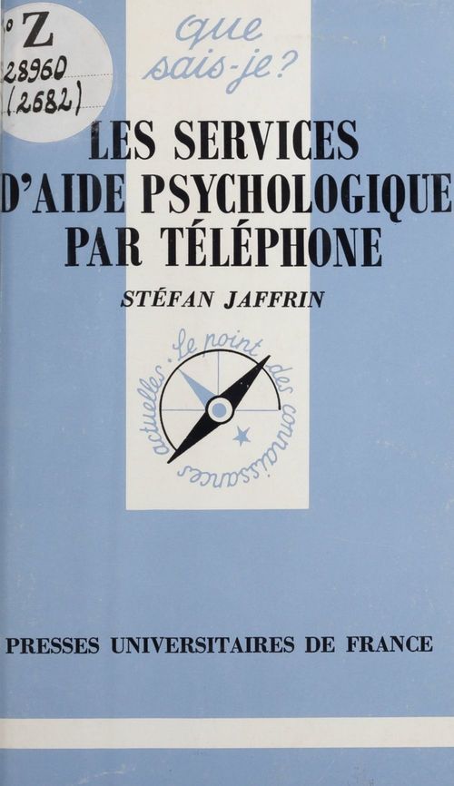 Couverture ebook de Les services d'aide psychologique par téléphone, de Stefan Jaffrin