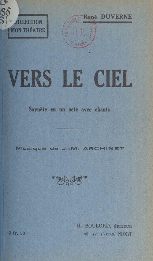 Couverture ebook de Vers le ciel, de Rene Duverne