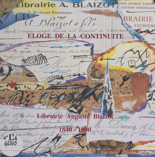 Couverture ebook de Éloge de la continuité : Librairie Auguste Blaizot 1840-1990, de Francois Chapon