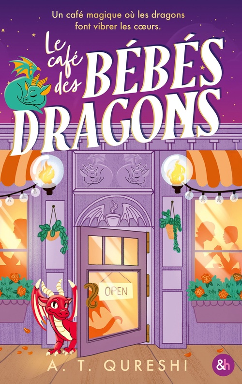 ebook cover of Le Café des bébés dragons, by A. T. Qureshi