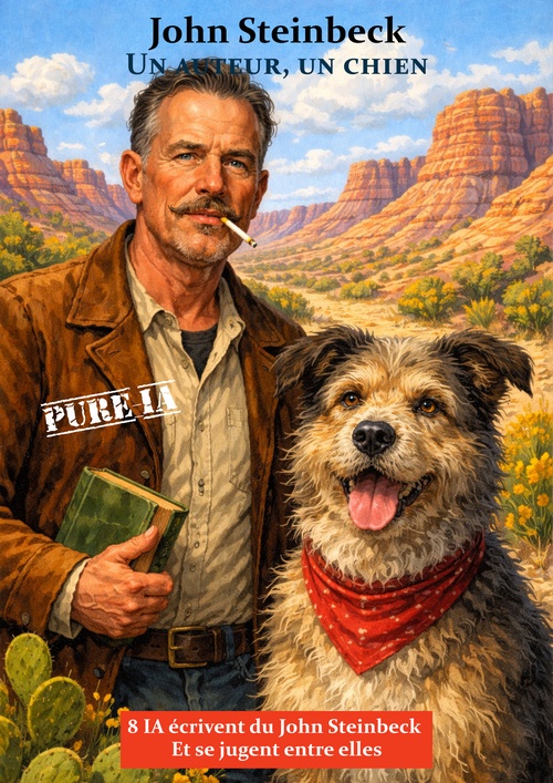 ebook cover of John Steinbeck, un auteur, un chien, 8 textes de 8 IA, by IA