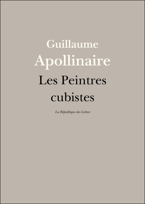 ebook cover of Les Peintres cubistes, by Guillaume Apollinaire