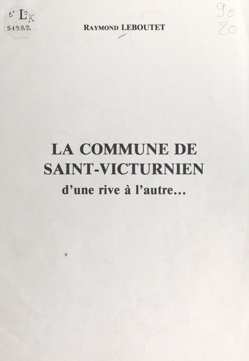 ebook cover of La commune de Saint-Victurnien, by Raymond Leboutet