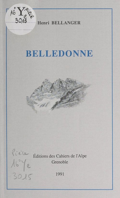 ebook cover of Belledonne, by Henri Bellanger