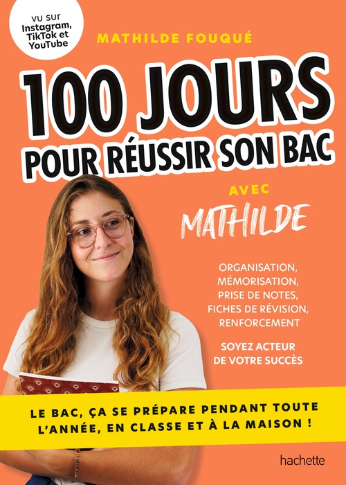 Couverture ebook de 100 jours pour réussir son bac, de Mathilde Fouqué