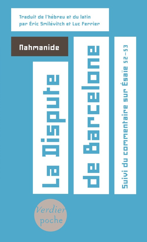 Couverture ebook de La Dispute de Barcelone, de Nahmanide