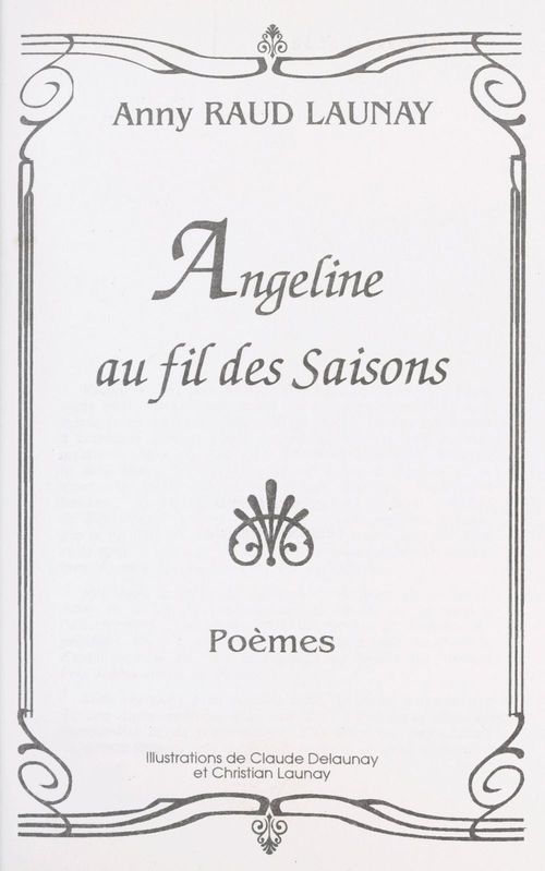 ebook cover of Angeline au fil des saisons, by Anny Raud-Launay