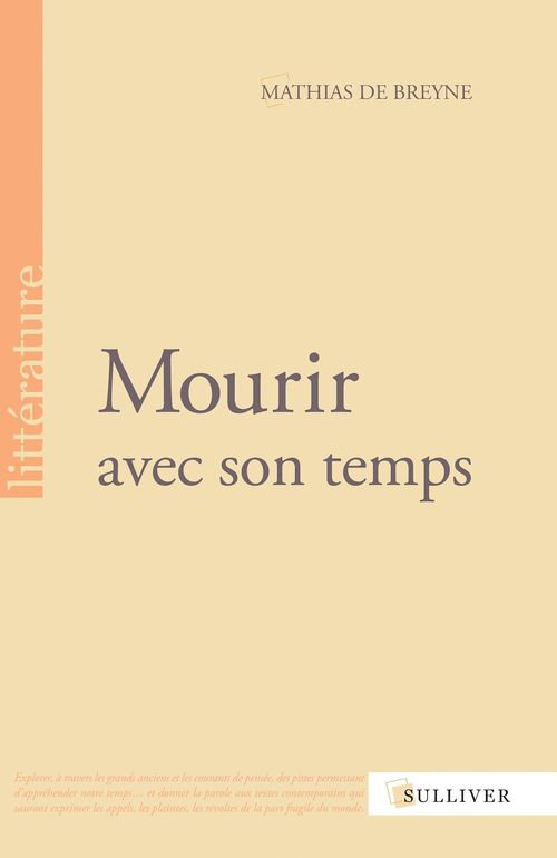ebook cover of Mourir avec son temps, by Mathias de Breyne