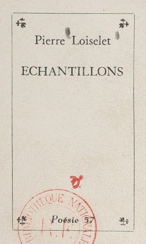 Couverture ebook de Échantillons, de Pierre Loiselet